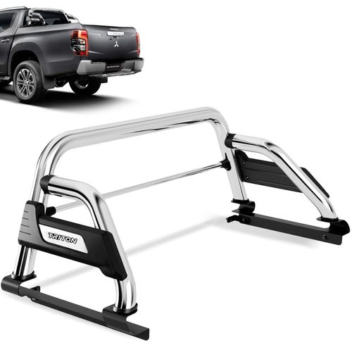 Santo Antônio L200 Triton Sport 2017 a 2023 Cromado Bepo B3 Com Barra