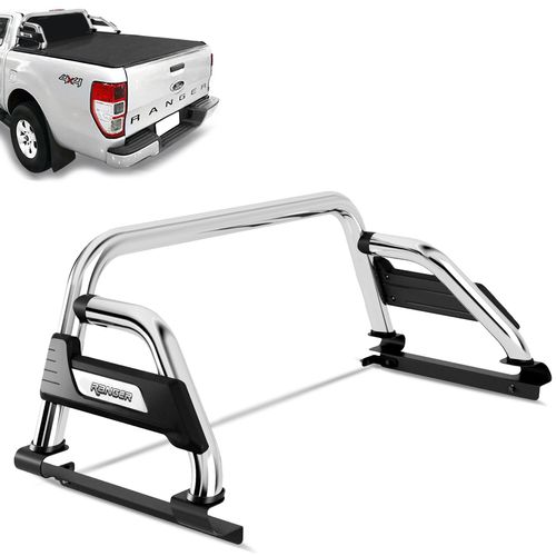Santo Antônio Ford Ranger 2013 a 2023 Cromado Bepo B3 Sem Barra