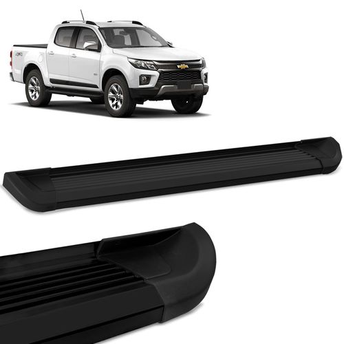 Estribo Lateral S10 2012 a 2023 Aluminio Preto G2 Bepo