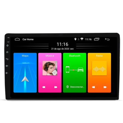Central Multimídia 9 Polegadas Android 10 First Option MID-9910L GPS Wifi Bluetooth USB