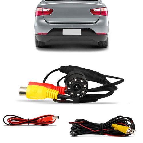 Câmera de Ré Borboleta Visão Noturna Universal AU717 Multilaser