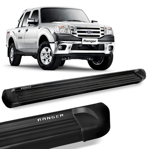 Estribo Lateral Ranger 1998 a 2012 Alumínio Preto