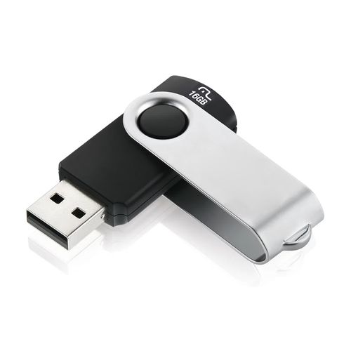 Pen Drive Twist 16GB USB Leitura 10MB/s e Gravação 3MB/s Preto PD588 Multilaser