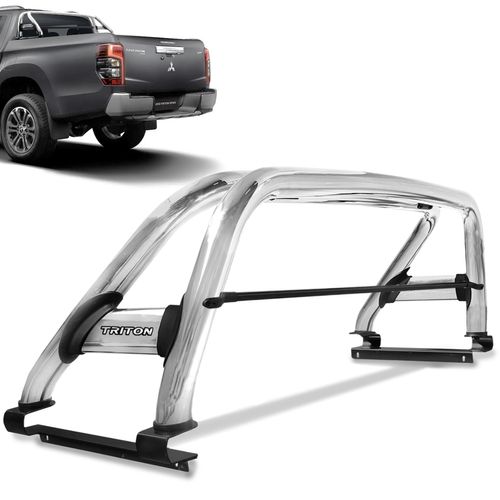 Santo Antonio L200 Triton Sport 2017 a 2023 Duplo Cromado Com Barra