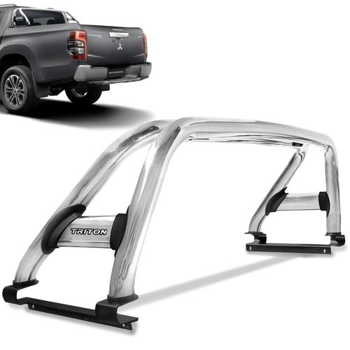 Santo Antonio L200 Triton Sport 2017 a 2023 Duplo Cromado Sem Barra
