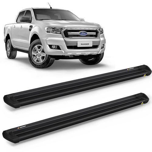 Estribo Lateral Ranger 2013 a 2023 Aluminio Preto Keko K1