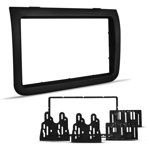 Moldura do Painel 2 Din Fiat Ducato 2018 a 2021 Preto Padrão Japonês e Chinês