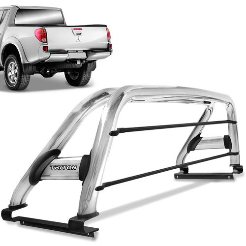 Santo Antonio L200 Triton 2008 a 2018 Duplo Cromado Com Barra