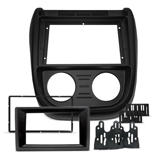 Moldura de Painel 9 e 7 Polegadas SpaceFox 2006 a 2010 Preto Fosco