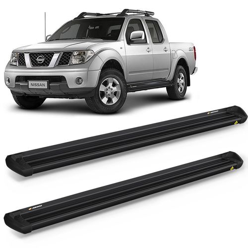 Estribo Lateral Frontier 2008 a 2016 Aluminio Preto Keko K1