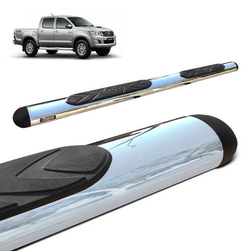 Estribo Oval Hilux 2005 a 2015 Cromado Aço Carbono Bepo