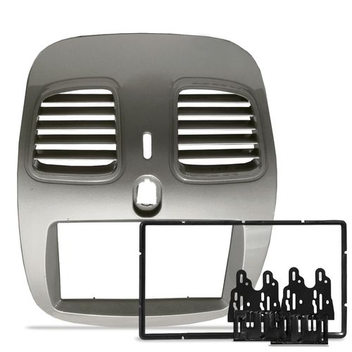 Moldura do Painel 2 Din Grand Siena e Palio Sporting 2012 a 2021 Champagne Japonês e Chinês