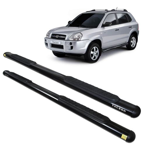 Estribo Lateral Tucson 2005 a 2016 Oblongo Oval Preto
