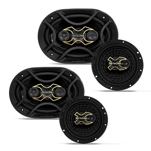 Alto Falante Kit Fácil Bravox 6x9 Pol + 6 Pol 240w RMS Linha Gold