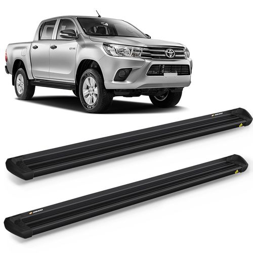 Estribo Lateral Hilux 2005 a 2015 Aluminio Preto Keko K1