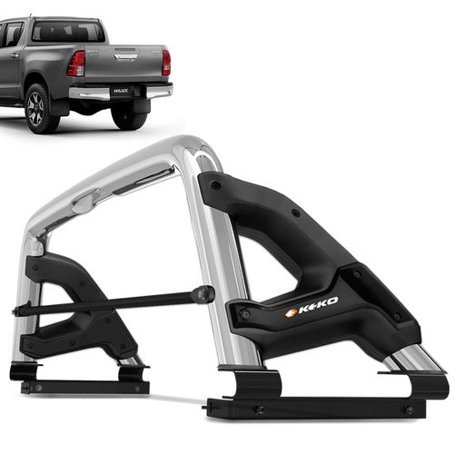 Santo Antonio Hilux 2016 a 2023 Keko K3 Cromado Com Grade