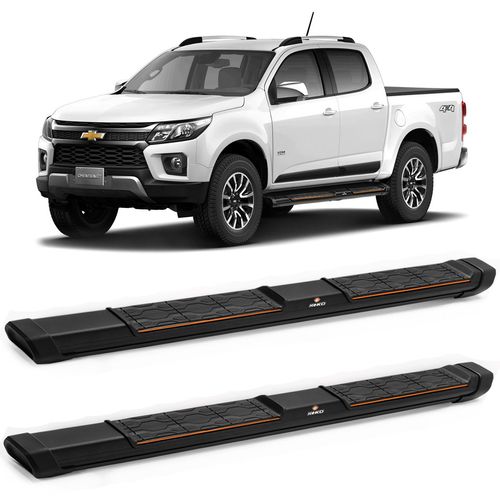 Estribo Lateral S10 2012 a 2023 Aluminio Preto Keko My Road
