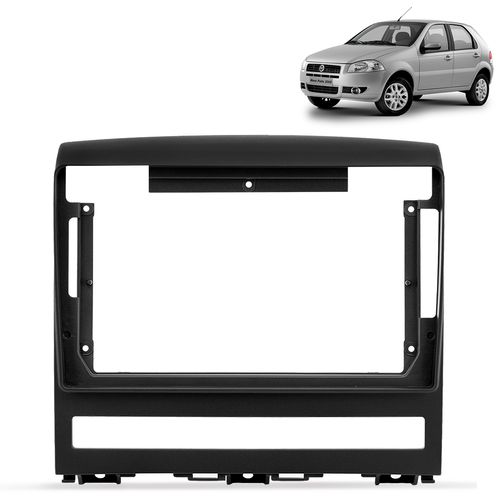 Moldura Do Painel 9 Polegadas Palio Siena Strada Idea 2003 a 2012 Preto