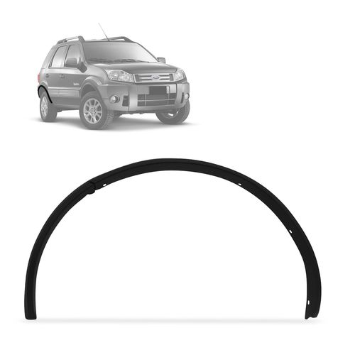 Alargador de Paralamas Ecosport 2003 a 2012 Traseiro Direito Preto