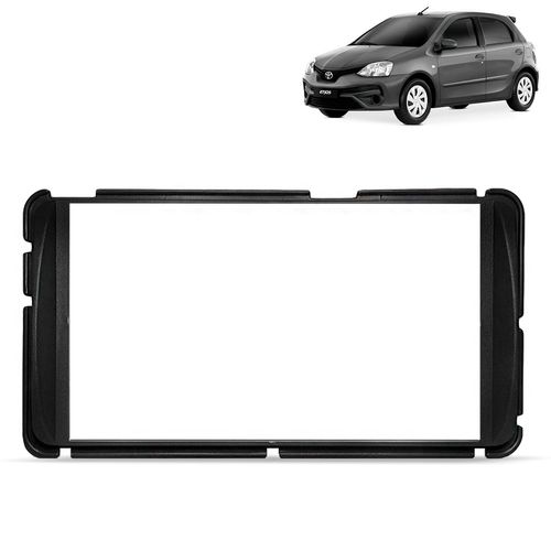 Moldura do Painel 2 Din Etios 2013 a 2021 Preto