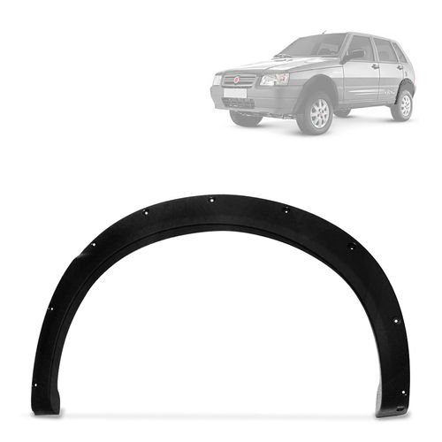 Alargador de Paralamas Uno Way 2006 a 2008 Traseiro Esquerdo Preto