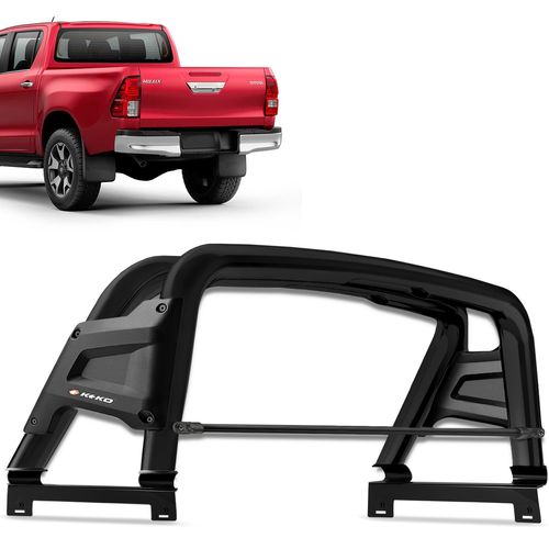 Santo Antonio Hilux 2016 a 2023 Preto Com Barra Keko K1