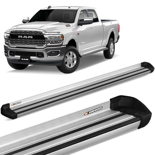 Estribo Lateral Dodge Ram 2500 2012 a 2023 Ram Classic 2022 2023 Alumínio Prata Integral Keko