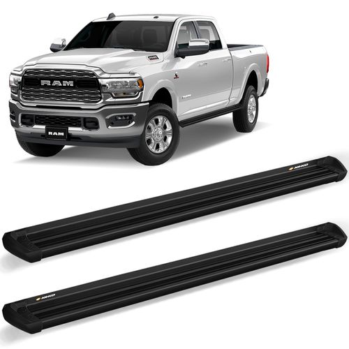 Estribo Lateral Dodge Ram 2500 2012 a 2023 Ram Classic 2022 2023 Alumínio Preto Integral Keko