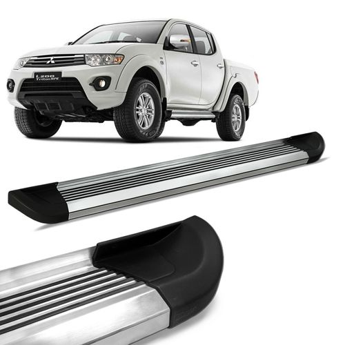 Estribo Lateral L200 Triton 2008 a 2018 Aluminio Polido G2 Bepo