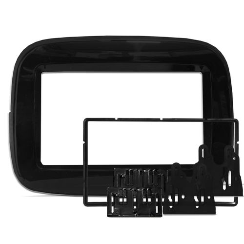 Moldura do Painel 2 Din Fiat Mobi 2017 a 2022 Preto Padrão Japonês e Chinês