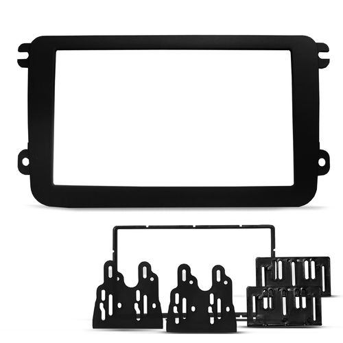 Moldura Do Painel 2 Din Jetta Passat Variant Tiguan Amarok Fusca Gol Voyage Saveiro Preto