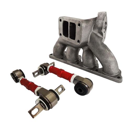 Coletor de escape para turbo pulsativo Honda D15 / D16 – T3 + Bieletas traseiras de regulagem de cambagem