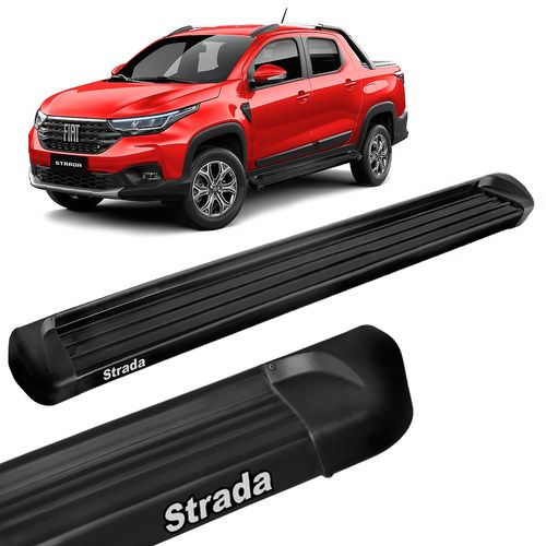 Estribo Lateral Strada 2021 2022 2023 CD CS Alumínio Preto