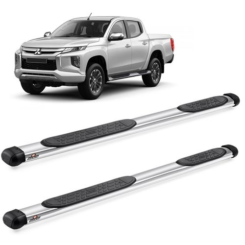 Estribo Lateral L200 Triton Sport 2017 a 2023 Oval Cromado Keko K1
