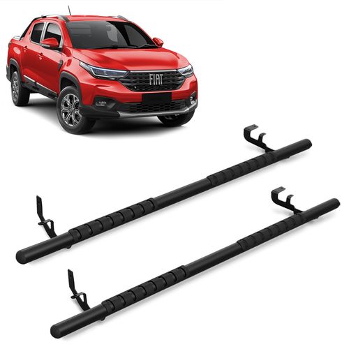 Estribo Lateral Strada 2021 2022 2023 Preto Tubolar Slim