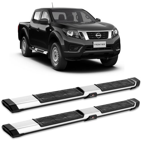 Estribo Lateral Frontier 2017 a 2023 Alumínio Cromado Keko My Road