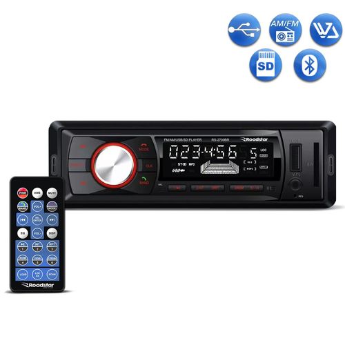 Radio Automotivo Roadstar RS2709BR Mp3 Player Bluetooth USB SD Aux AM FM 4x50w