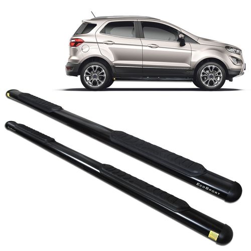 Estribo Lateral Ecosport 2013 a 2021 Oblongo Oval Preto Track