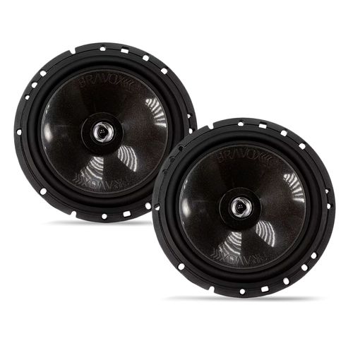 Par Alto Falante Bravox 6 Pol CX60BK 120W RMS Coaxial Linha Black