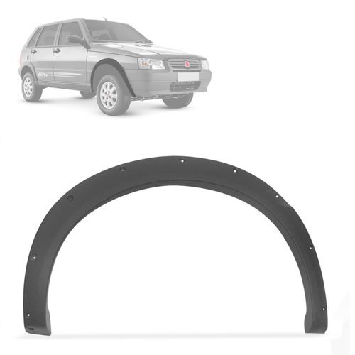 Alargador de Paralamas Uno Way Economy 2008 a 2011 Dianteiro Direito Cinza