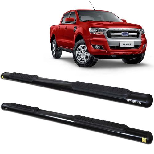 Estribo Lateral Ranger CD 2013 a 2023 Oblongo Preto