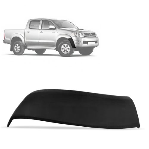Ponteira Parachoque Hilux 2005 a 2011 Preto Lado Direito DTS