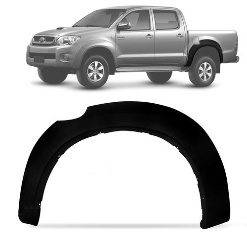 Alargador de Paralamas Hilux 2005 a 2011 Traseiro Esquerdo Preto