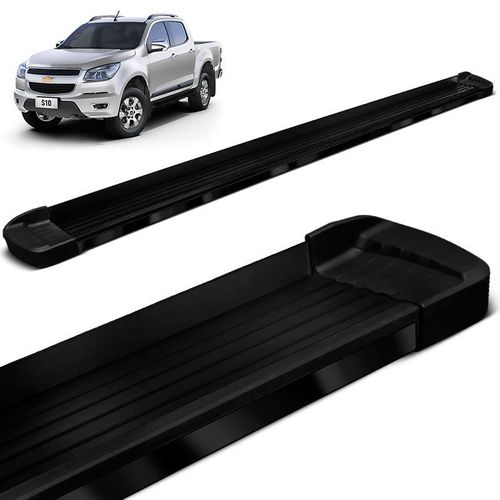 Estribo Lateral S10 2012 a 2023 Aluminio Preto Bepo