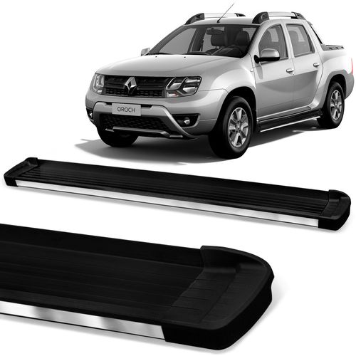 Estribo Lateral Oroch 2016 a 2023 Alumínio Preto Elegance Bepo