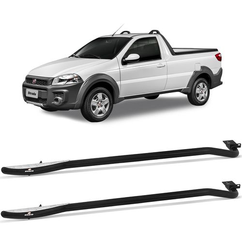 Estribo Lateral Strada 2001 a 2020 CS Tubolar Preto Keko