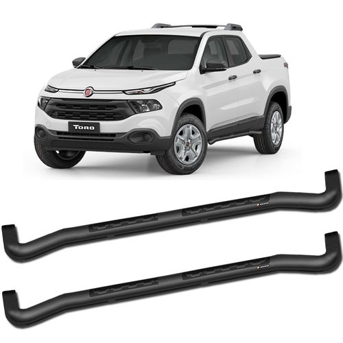 Estribo Lateral Fiat Toro 2016 a 2023 Tubolar Preto Keko K1