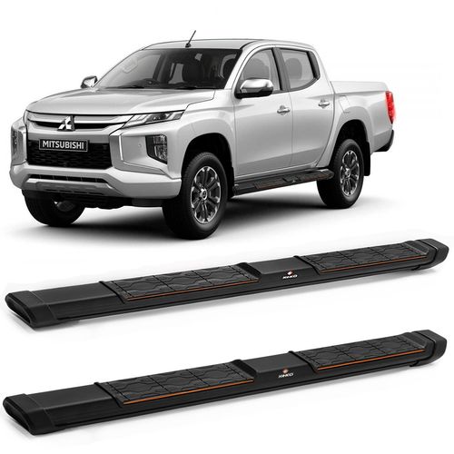 Estribo Lateral L200 Triton Sport 2017 a 2023 Preto Keko My Road