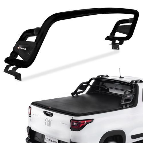 Santo Antonio Fiat Strada 2021 a 2023 Cabine Dupla Preto Tubolar Keko K1