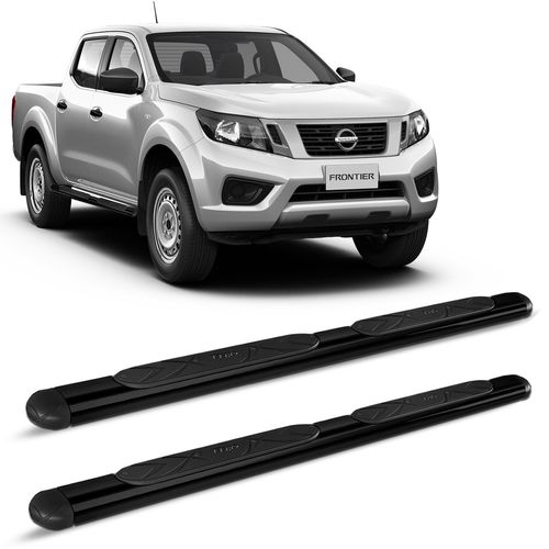 Estribo Lateral Oval Nissan Frontier 2017 a 2023 Preto Bepo